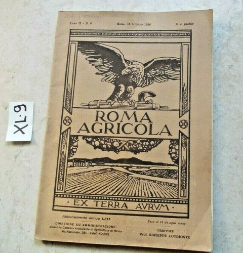Libro rivista roma agricola - libro, ex