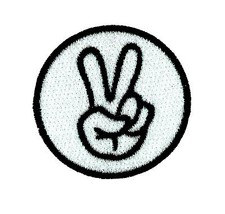 Patch toppe toppa ricamate termoadesiva moto vintage biker sign peace