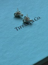Tiffany e Co Sterling Silver Mini Key Stud Earrings