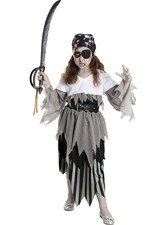 Costume da pirata zombie per Bambina Halloween Funidelia