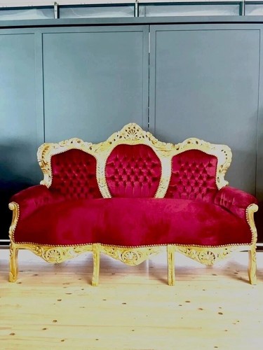 Divano salotto velluto rosso