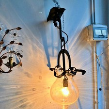 GRANDE LAMPADARIO IN VETRO DI