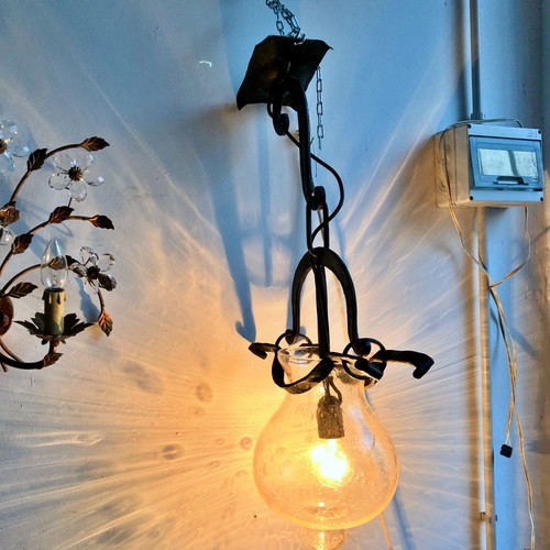 Grande lampadario vetro di - lampadario, in