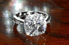 Anello Argento Con Zaffiri Bianchi Vintage