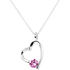 GEPARDINI Collana Cuore con Cristalli di Swarovski - Rosa