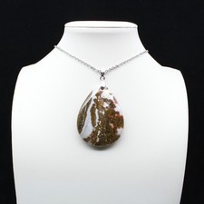 Pendentif goutte en jaspe