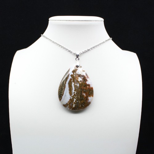 Pendentif goutte jaspe - pendentif,