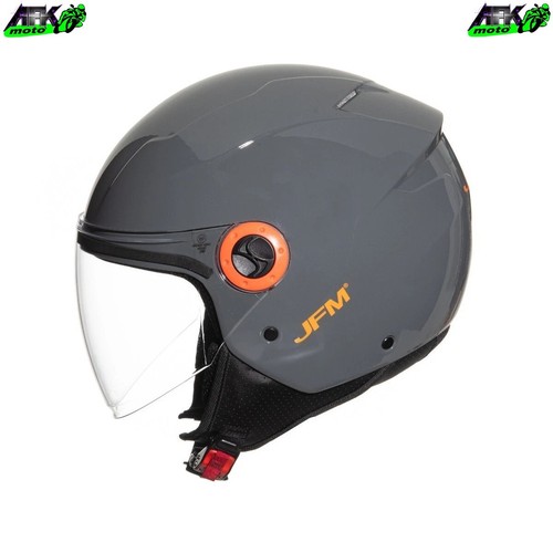 Casco demi jet grigio lucido - casco,
