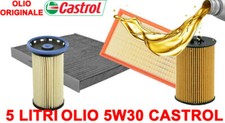 KIT 4 FILTRI TAGLIANDO OLIO 5W30 CASTROL AUDI A3 1.6 TDI 105 110 CV DAL 05 2013