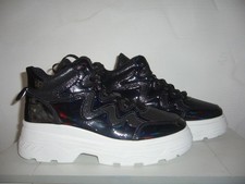 Sneakers stivali zeppa nero