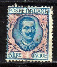 Regno 1901 serie Floreale Lire