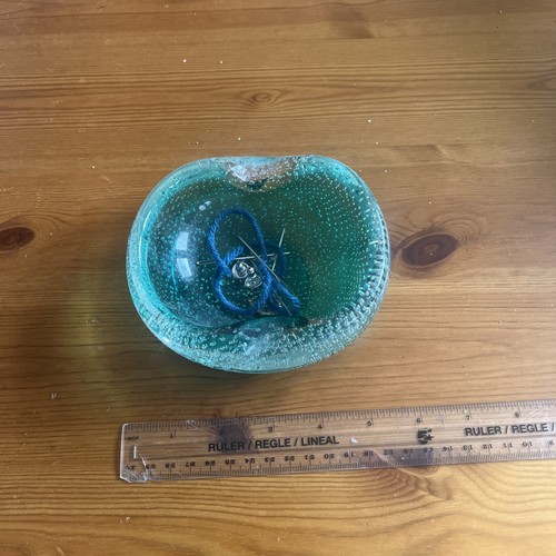 Vtg ciotola vetro verde - vtg, murano