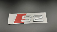 Audi S2 scritta emblema logo cromo lucido adesivo S-line portellone 36x105mm