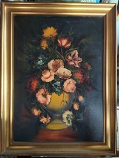 Quadro Pittrice Anna Ozzici Vaso Di Fiori Natura Morta disegno arte 