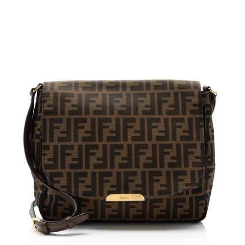 Fendi zucca flap messenger - zucca,
