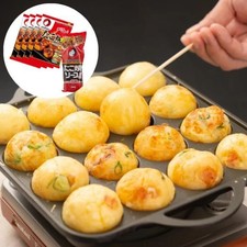 Fornello a gas antiaderente giapponese Takoyaki Pan set farina e salsa...