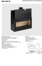 Inserto per  caminetto a legna, piazzetta ,nero ,come nuovo, modello:MA264SL