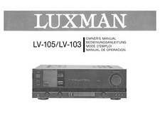 Manuale di istruzioni Operating Instructions per Luxman LV-103,LV-105 