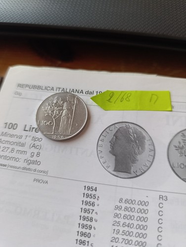 Moneta 100 lire del 1968 - moneta,