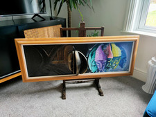 Quadro vintage africano originale incorniciato 3d firmato Roland Idubor colorato raro