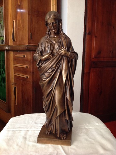 Scultura bronzo gesù - scultura,
