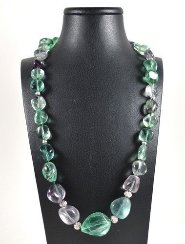 Collana scalare fluorite - collana,