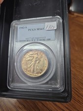 1942-S Mezzo dollaro Walking Liberty PCGS MS-65
