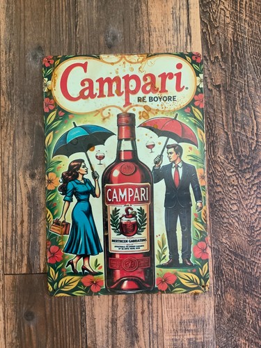 Insegna metallo campari - in,