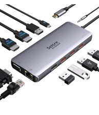 Adattatore USB-C HUB Selore&S-Global USB-C-Dual HDMI3310 Hub 11 in 1 Multiporta