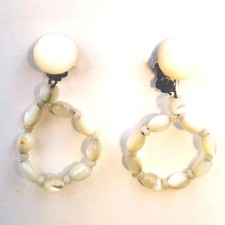 Art. 79 Orecchini Vintage Nuovi Madreperla New Old Stock Anni '60/'70