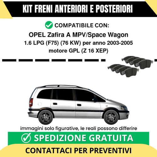 Pastiglie freno ant - +, post