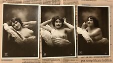Cartoline Eros Erotismo, Riproduzione foto primi ‘900 Lotto di 3 Nudi, Buone