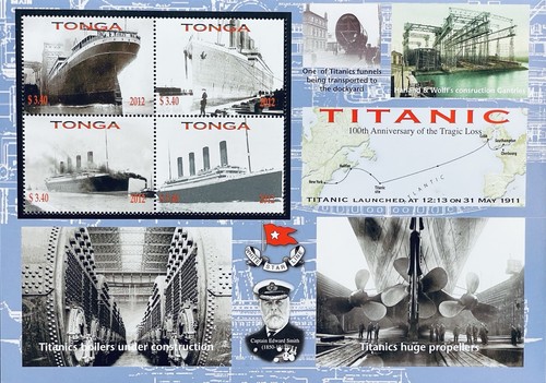 Foglio francobolli tonga - foglio,
