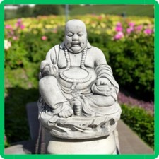 Statua da giardino per esterno scultura monaco Buddha zen in cemento marmo H30CM