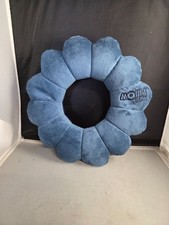 Cuscino da viaggio totale supporto collo blu forma rotonda sensazione relax logo ricamato