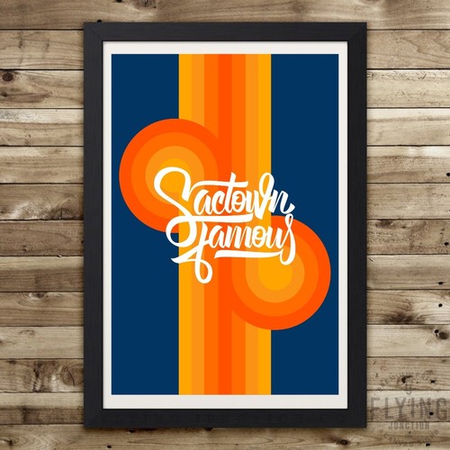 Retro orange stripe - retro,