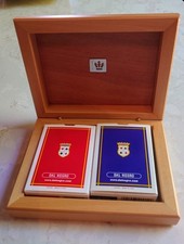 Set di carte da poker Dal Negro in ebano iridescente, mai usate