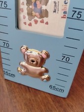 METRO CRESCITA PARETE  PER MISURA BAMBINI  DECORAZIONI  ARGENTO CORNICE 3 POSTI 