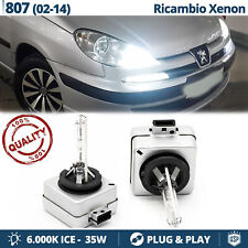 2 Lampadine XENON D1S PER Peugeot 807 RICAMBIO Luci 35W 6000K HID BIANCO GHIACCI