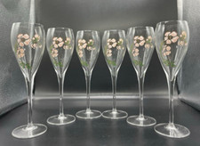 Set 6 bicchieri Perrier Jouet Champagne Flutes Belle Epoque fiori oro rosa