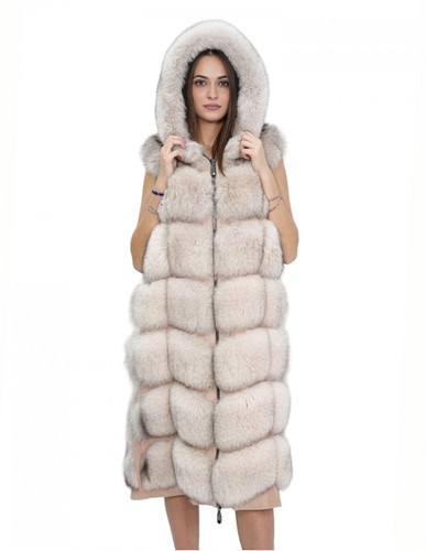Gilet lungo pelliccia - in,