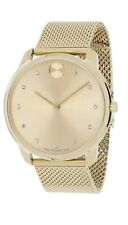 Nuovissimo Orologio Movado Bold Sottile Uomo Tono Oro Acciaio Inox Quarzo 3600903