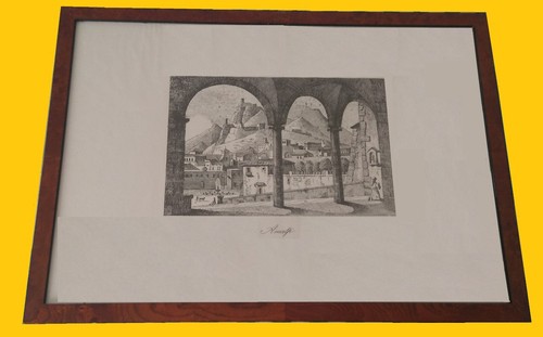 Litografia panorama amalfi - litografia,