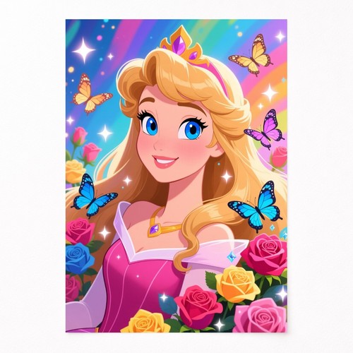 Poster principessa aurora - a4,