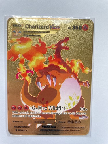 Carta pokémon glurak vmax oro - glurak,