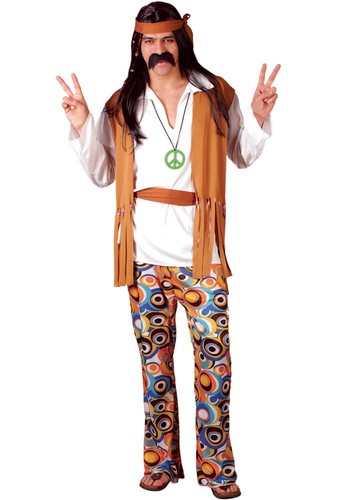 Costume hippie uomo woodstock - costume,