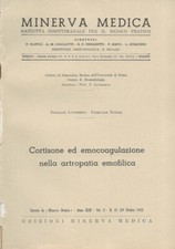 Cortisone ed emocoagulazione nella artropatia emofilica. . Tommaso Lucherini, Pa