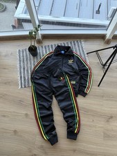 CILE 62 ADIDAS BOB MARLEY TRACK JACKET-PANTALONI COSTUME GIAMAICA RASTA Taglia S-M