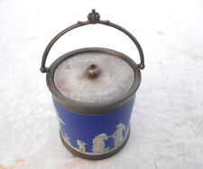 Biscottiera Wedgwood Blue Jasperware vintage Antichità Antiquariato Vaso