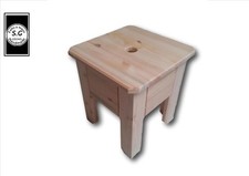 SGABELLO Sedia in Legno di Abete massello, chiaro naturale da Interno 25x25x30 